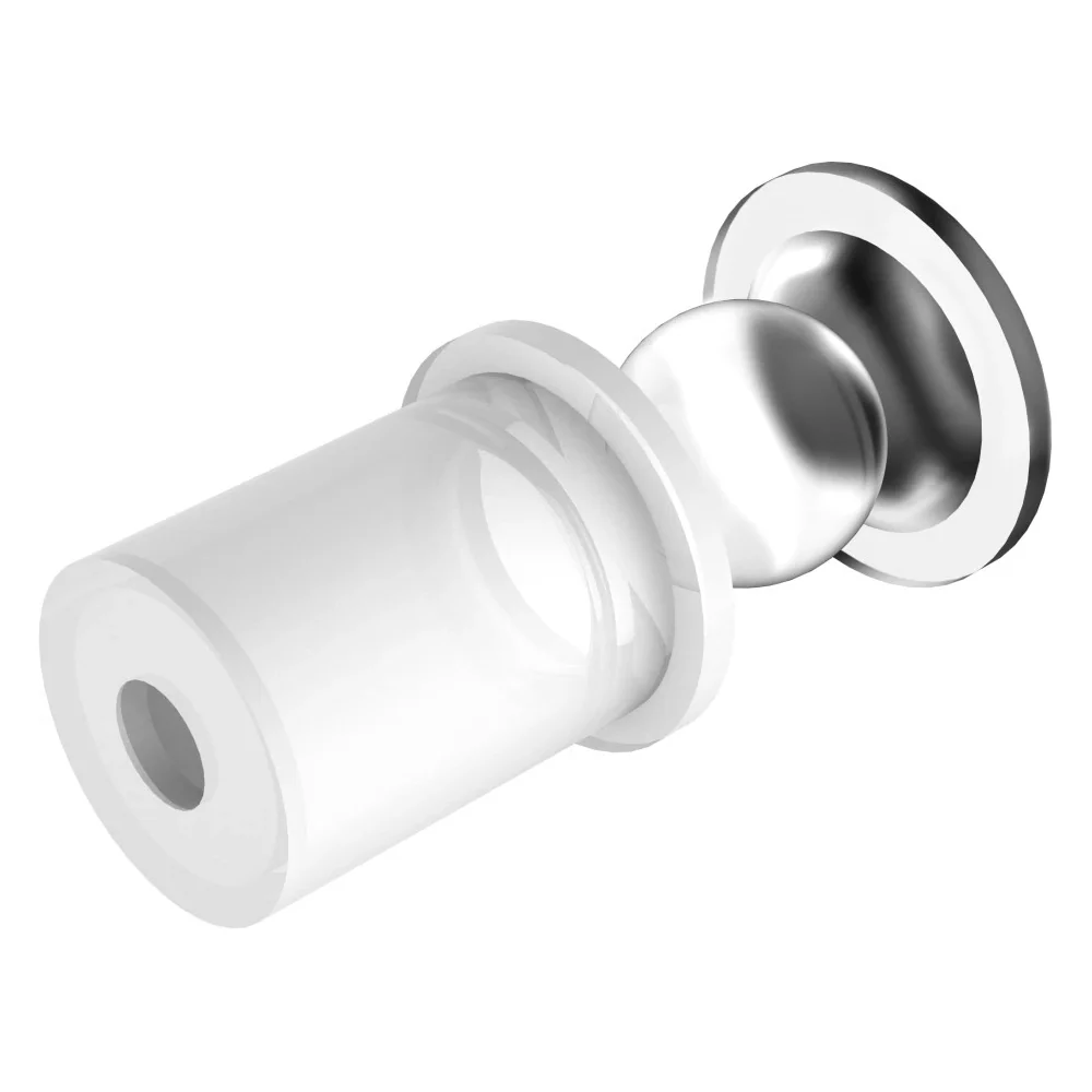 [SNFX-S-WH-SET-X025] Snapfix Hidden Clip-In Acrylic Standoffs For Signs ~ Small